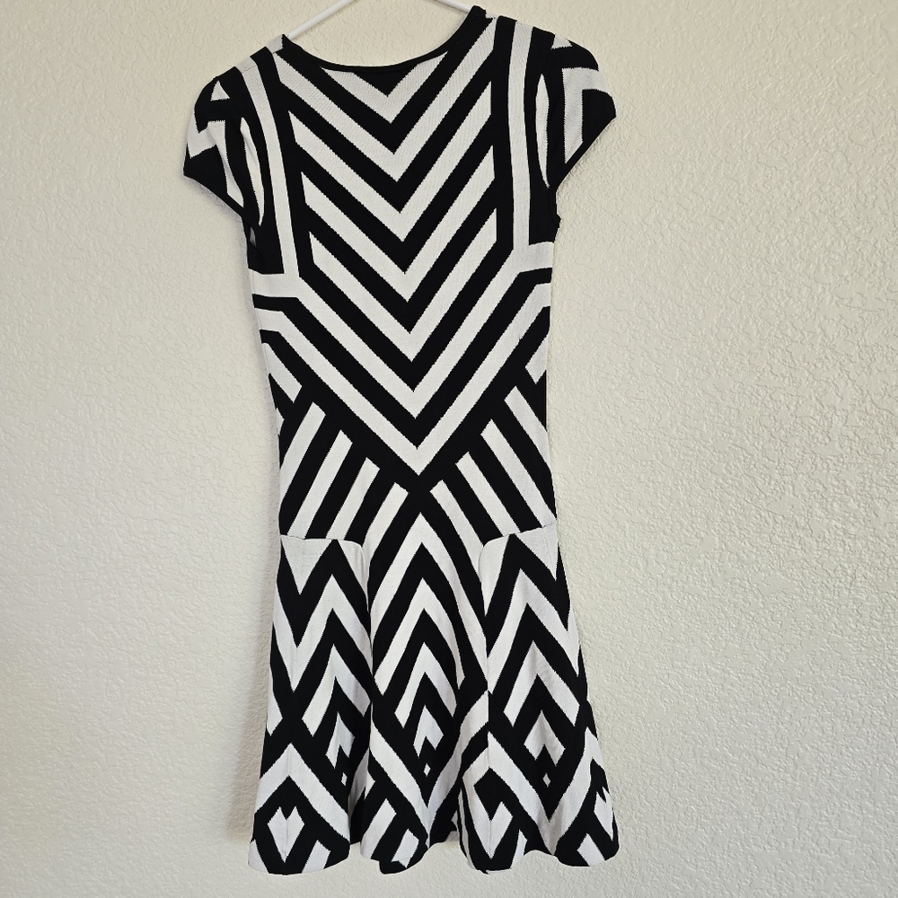 5 Twelve Black/White Patterned Kint Midi Dress (S) - Picture 7 of 8
